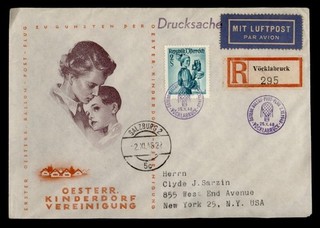 DR WHO 1948 AUSTRIA BALLOON POST SALZBURG TO VOCKLABRUCK R75989