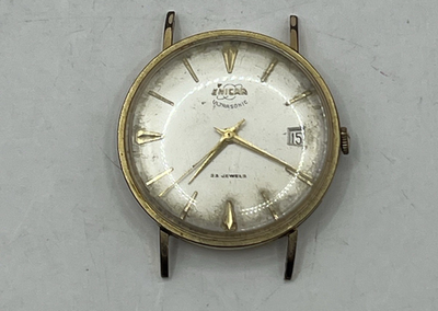 VINTAGE ENICAR ULTRASONIC SILVER DIAL 23j 100/149 CPS AUTOMATIC