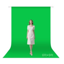 Qoolfoto Green Screen Backdrop 6x9ft Greenscreen Background Photography