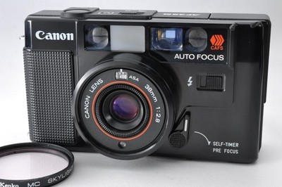 Canon AF35M Cute Retro Film Camera 35mm w/ 38mm f/2.8 Lens & Flash Easy to Use