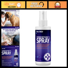 Itch Relief Spray for Dogs, Cats  Horses - 4 oz Hydrocortisone Hot Spot Remedy