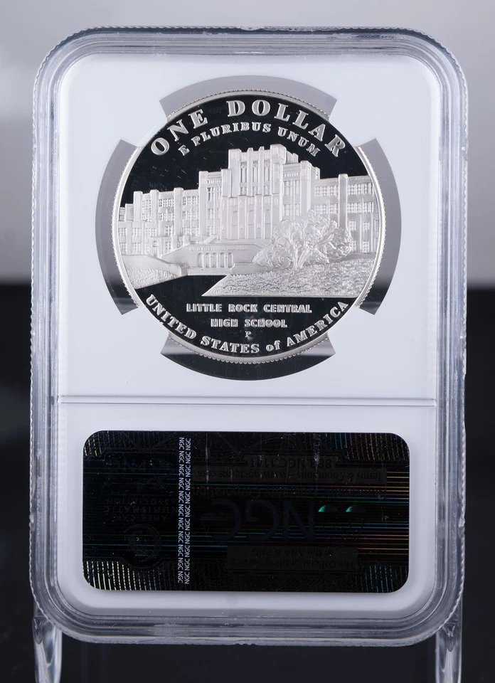 Certified 2007-P Silver $1 NGC PF70 UC Little Rock School Desegregation  - Image 3 of 4