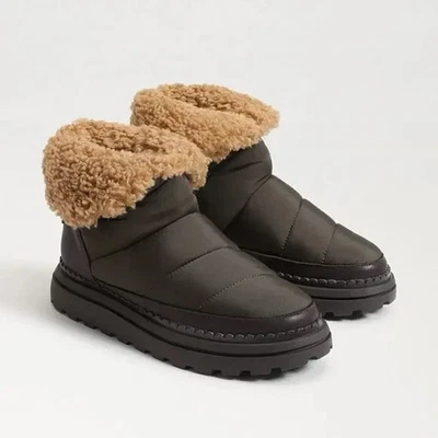 Botín acolchado Sam Edelman Ozie para mujer, verde militar/café, talla 7,5 NUEVO - Imagen 1 de 4