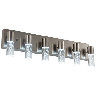 Bathroom Vanity 6 Light Fixture Modern Over Mirror Lighting with Bubble Light...