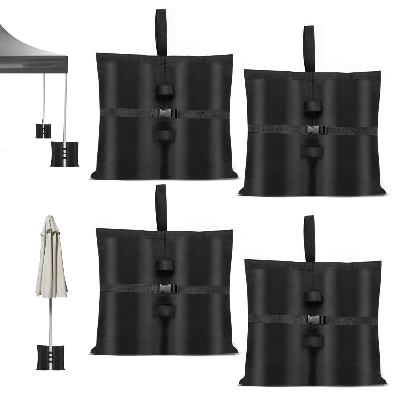 Sac de Sable pour Tonnelle Imperméable 800D avec Fixation Anti-Déchirure Lot de 4