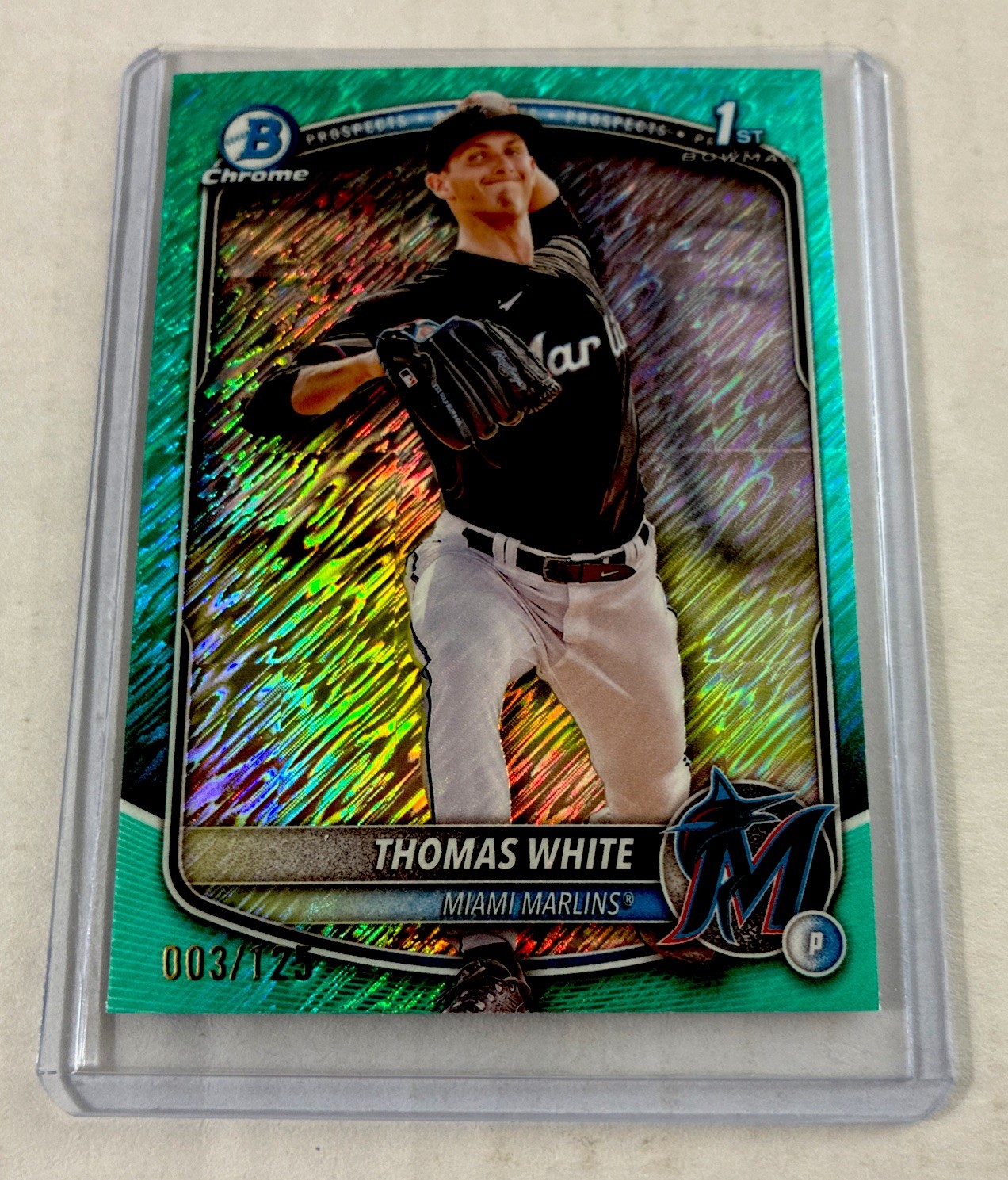 2025 Bowman - Chrome Rc  Thomas White #BCP-69 Aqua Shimmer Refractor /125