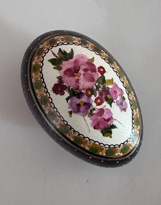 Vintage Hand- Painted Real Goose Egg / Folk Art Decor USA 1980 s