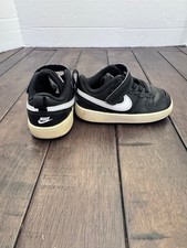 Nike Little Kids Court Borough Mid 2 Sneakers, Size 6 C, Black and White 6C
