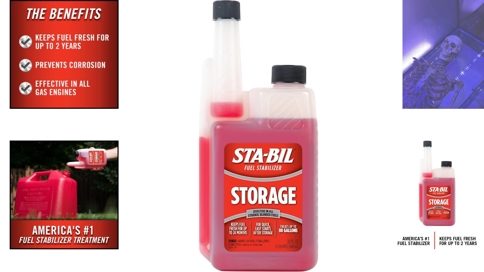 Sta-bil Storage Fuel Stabilizer 32 oz - Protects Fuel, Prevents Gum & Rust
