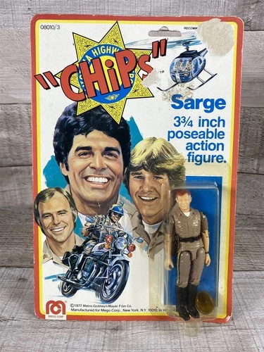 Vintage 1977 MEGO CHIPS SARGE ACTION FIGURE - NEW ON CARD