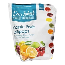 Dr. John's Candies Sugar-Free Lollipop Fruit Punch 2.5 lb. 132 Ct