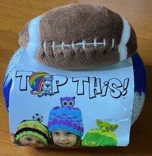 New DMC Top This Knitting Kids Tobaggon Kit Football Blue/White 2.82 Oz 98 Yds