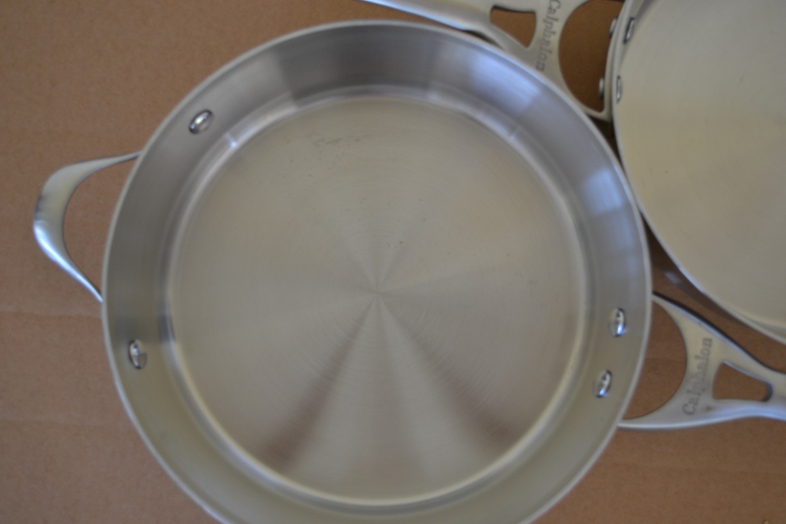 Calphalon Contemporary Stainless Steel 2 Sautepan pans with 1-lid