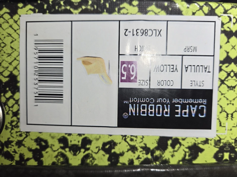 NOVO Cabo Robbin Inferno Flame Accent Salto agulha Biqueira Aberta Sandálias Neon Amarelo - Imagem 2 de 2