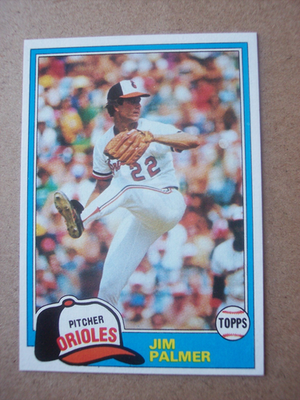 #ad 1981 Topps baseball Jim Palmer card #210 NM or better $3.00
