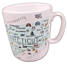 CONNECTICUT My Place 222 Fifth Porcelain Jumbo 27 Oz Coffee Mug