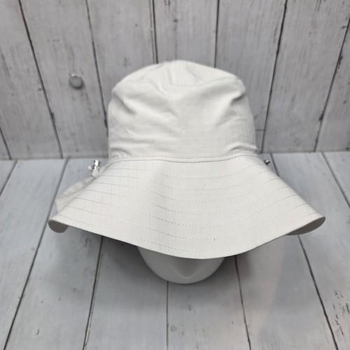 Lululemon Hat Womens M/L Cinchable Wide Brim Bucket Stretch Cap Cream Color NEW