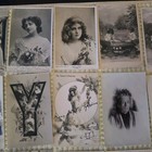 LOT 35 VINTAGE PAINTED LADIES GIRLS RPPC POSTCARDS Hand Tinted French German Etc — photo 3