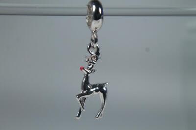 'Reindeer' Silverstone Dangle Bead By DaVinci #DB 28-8 NEW