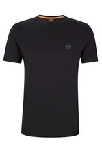 Hugo Boss Relaxed Fit T-Shirt In Stretch Cotton Navy Logo Print Size 2 XL RRP69