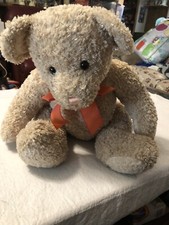 fao schwarz teddy bear medium size brown bear with bow