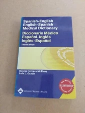 Spanish-English English-Spanish Medical Dictionary Very Good