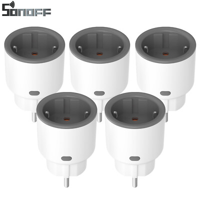 5x SONOFF S60 WIFI WLAN Smart Steckdose Socket Strommessung Energiekostenmesser