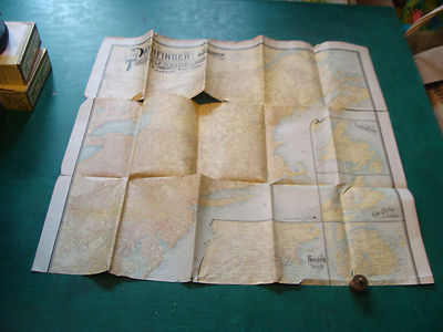 1913 ABC The PATHFINDER RAILWAYS GUIDE MAP Ostabschnitt, jetzt in 2 Teilen