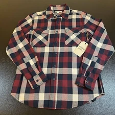 Frye and Co. Flannel Shirt Plaid Button Up Long Sleeve Casual Mens Small NWT
