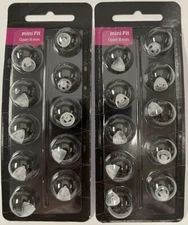 2 Pack miniFit 8mm Open Domes For Oticon Hearing Aids. 20 Domes Total. Generic.