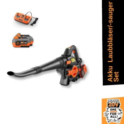 FUXTEC 40 Volt 2in1 Akku-Laubbläser/-sauger Set FX-E2LBS-SET