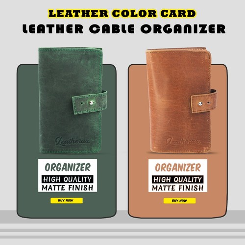 Leather Desk Charger Holder Case Cable Organizer For Phone & Tablet Accessory UK - Picture 32 of 48