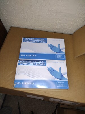 200 Pcs, 2 boxes disposable nitrile examination gloves. Large Dongtai City