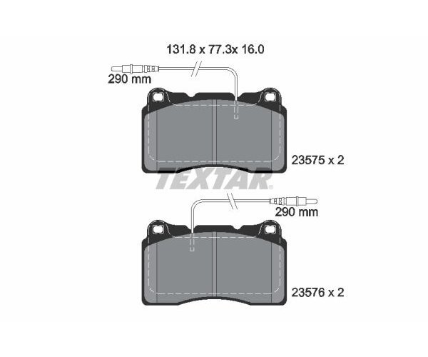 Bremsbelagsatz, Scheibenbremse Q+ Textar 2357501 FüR Peugeot-image