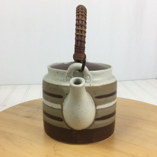 Vintage Otagiri Stoneware Teapot and Mugs Set Brown Japan Handcrafted Handpainte - Imagen 7 de 10