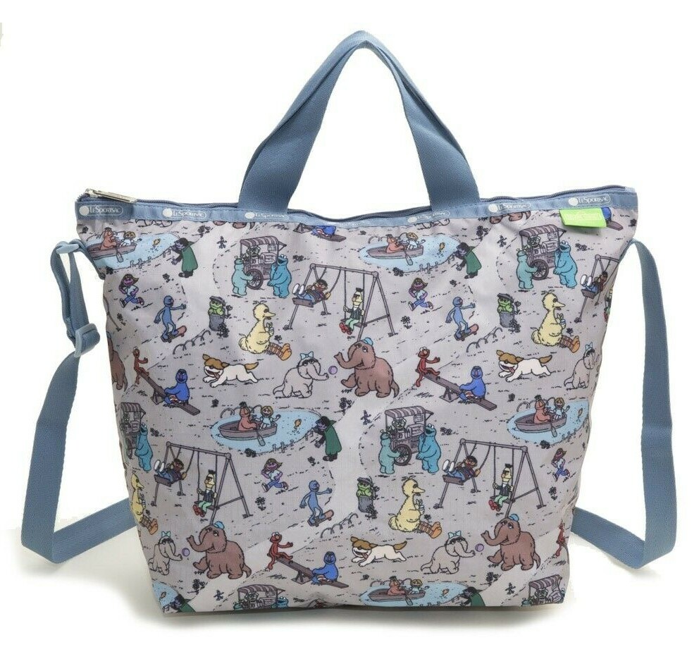 SESAME STREET × LeSportsac G749 Elmo Deluxe Easy Carry Shoulder Tote Bag Purse