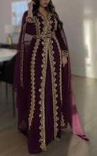 SALE Wedding Moroccan Dubai Kaftans Arabic Abaya Farasha Dress Fancy Long Gown