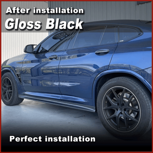 For BMW X3M F97 X4M F98 2019-2021 Gloss Black Side Skirt Extension Lip Spoiler - Foto 2 di 10