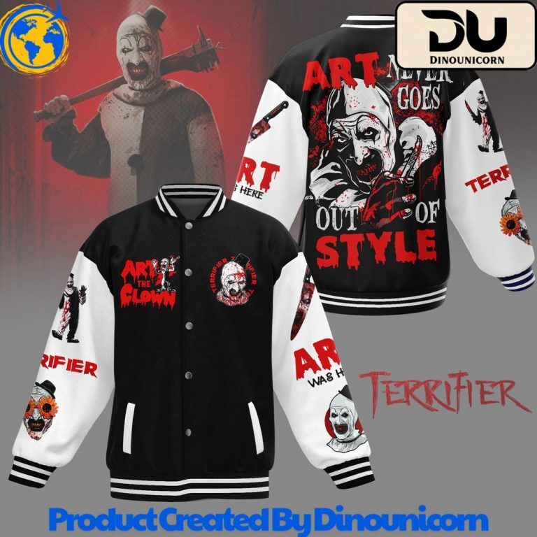 Terrifier Art The Clown Horror Movie Baseball Jacket  