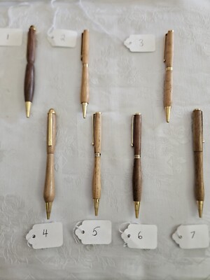 HAND TURNED PENS  MAGNIFICENT 7 WOOD  PENS PICK THE ONE YOU LIKE!