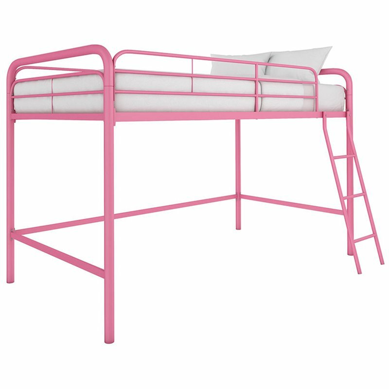 DHP Junior Twin Metal Loft Bed in Pink eBay