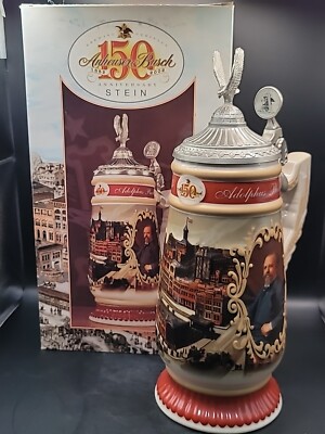 Anheuser Busch Brewing Heritage Anniversary Series Adolphus Busch Stein CS514