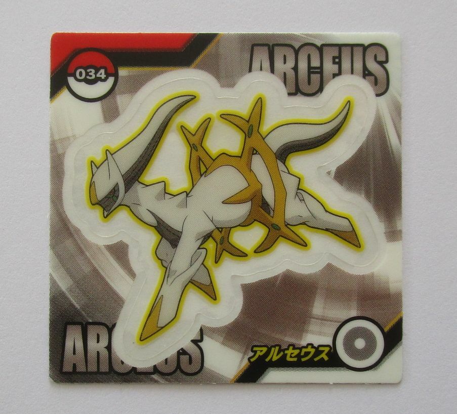 Pokemon Arceus No.034 Sticker Snack Seal Tohato Japanese Nintendo