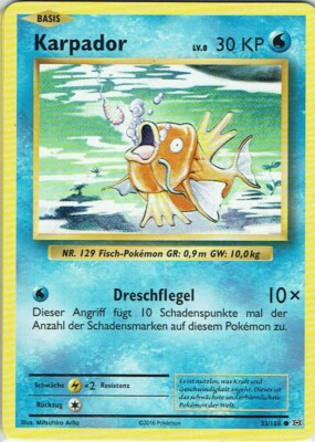 Pokemon Karte TCG Trading Card Game XY Evolution Nr. 33/108 karpador deutsch