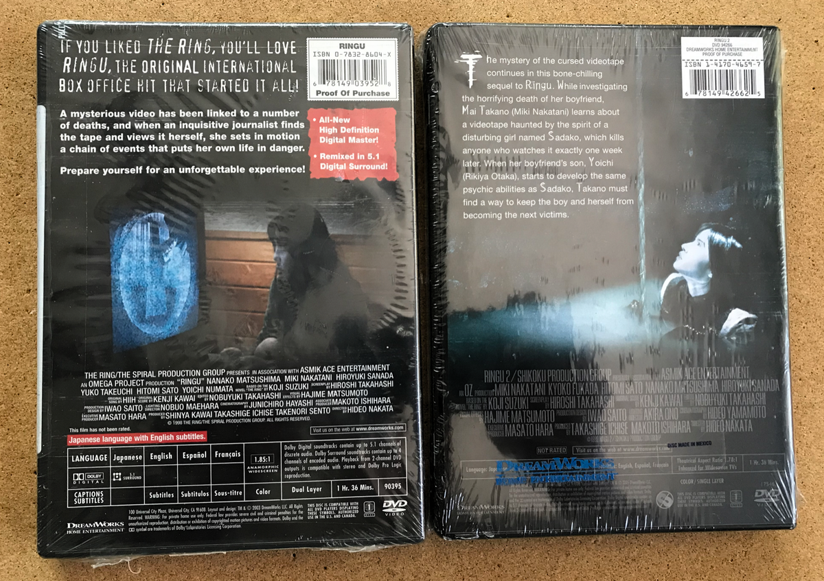 Ringu (DVD, 2003) + Ringu 2 (DVD, 2005) - Brand New, Factory