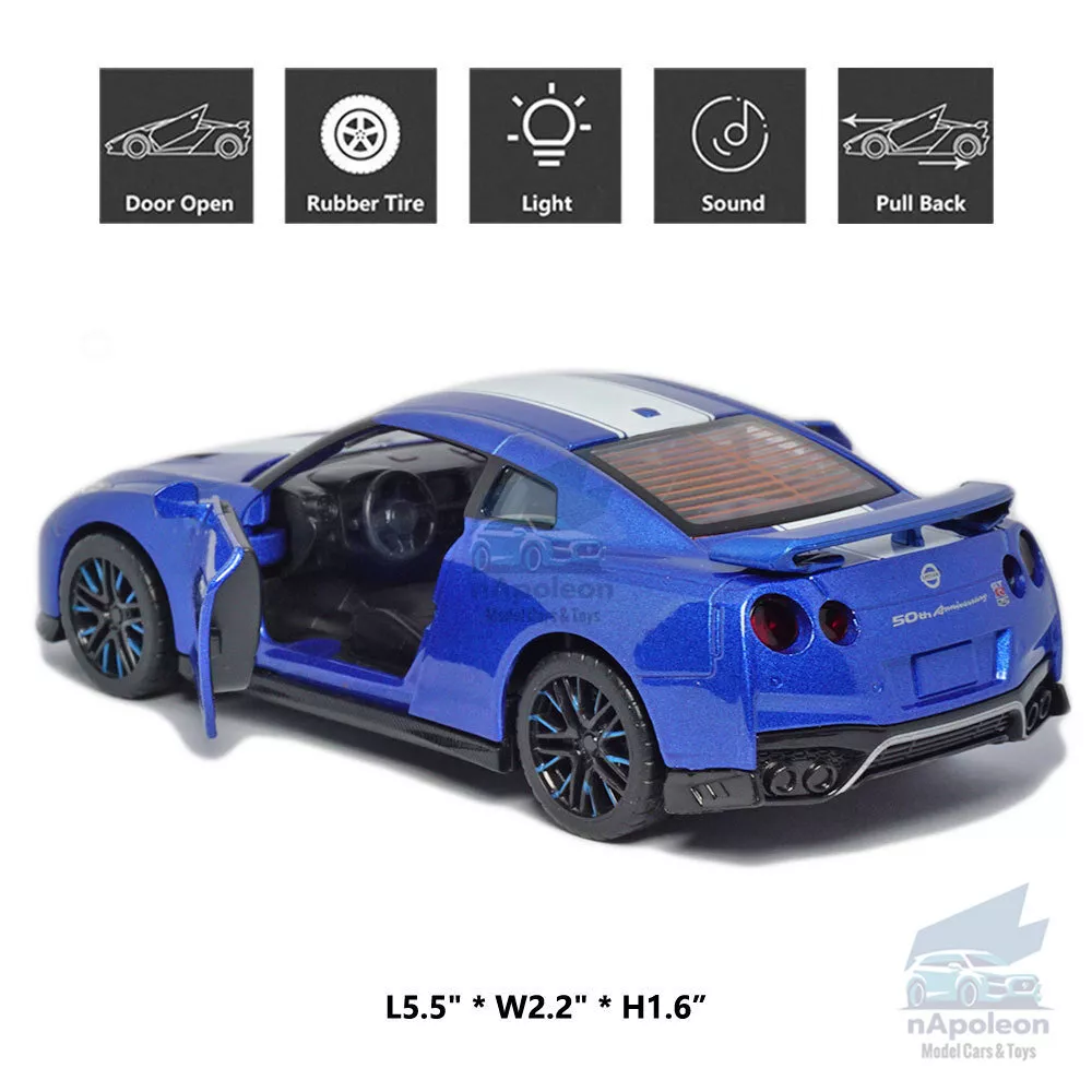 1 32 Nissan GTR R35 50th Model Car Alloy Diecast Toy Vehicle Kid