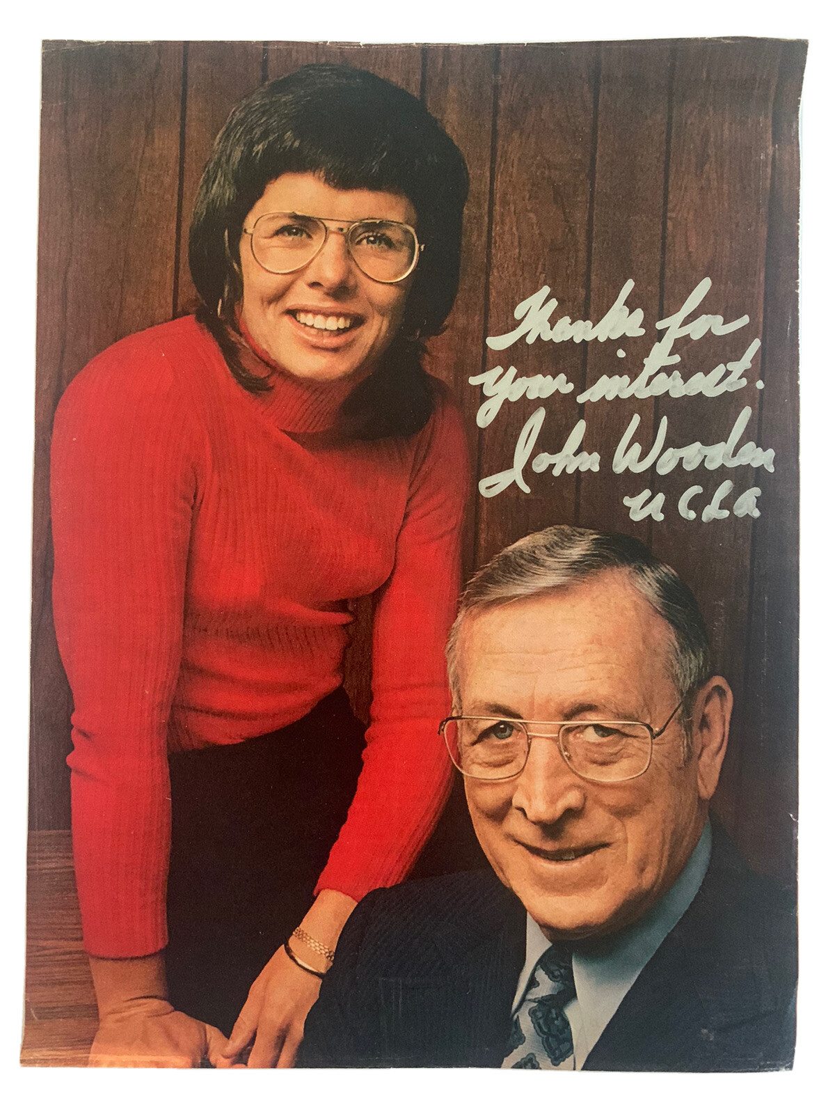 John Wooden Autographed Signed Autograph 8x11 Magazine Page Photo BAS Certified 