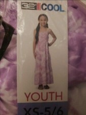 SALE. Girls Maxi Dress 32 Degrees Cool Pink Tie Die Youth Girls New W/Tag