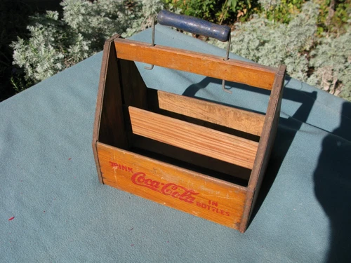 Vintage Coke Yellow Wooden Coca Cola Six Pack Carrier  War Wings 1940’s  OLD