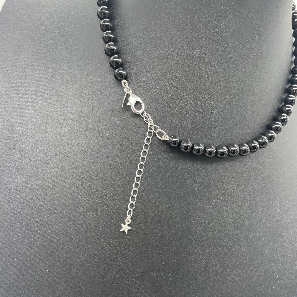 Kirks Folly Black Beaded Choker Necklace 17 to 20 Inches - Image 4 of 4